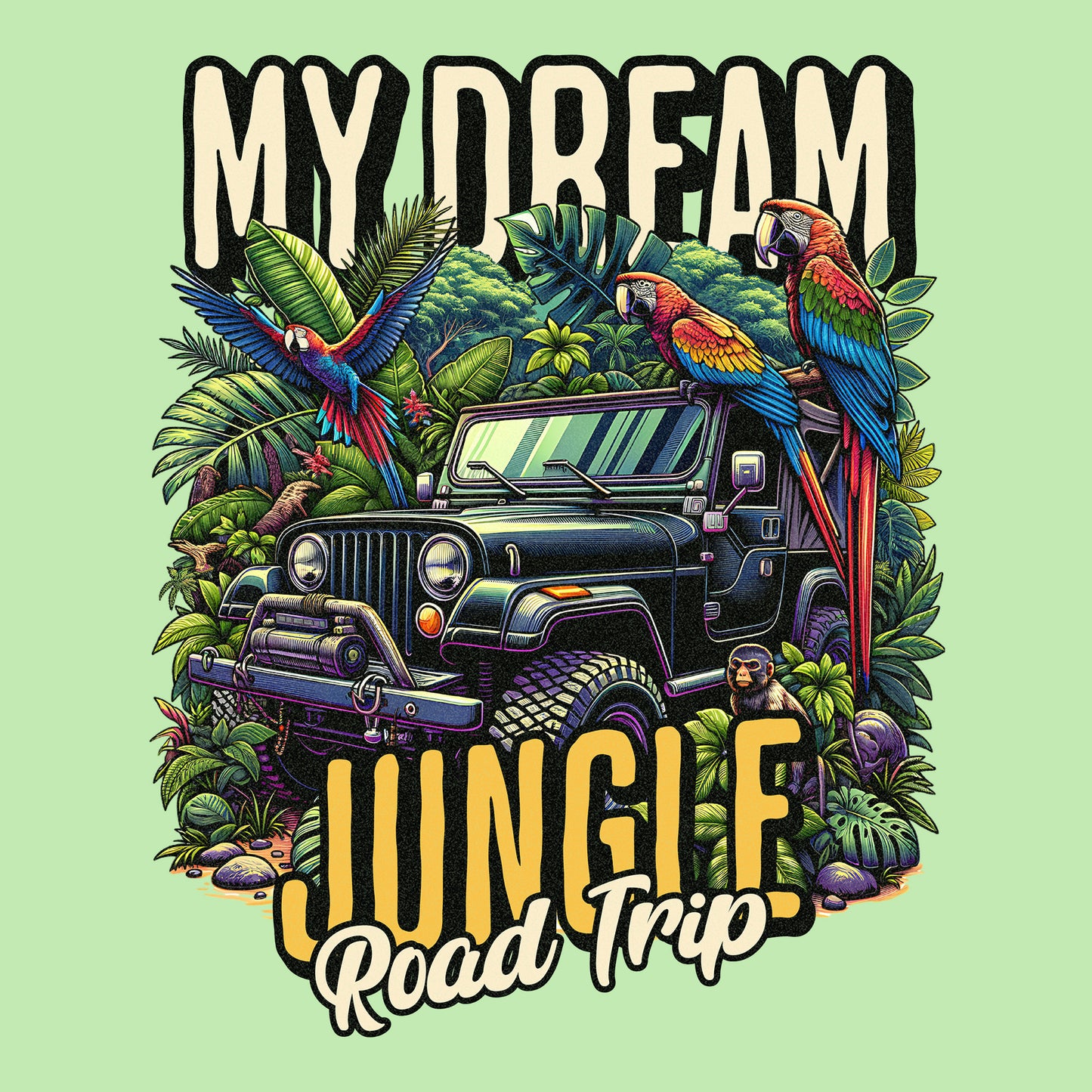 Jungle Road Trip DTF Transfer