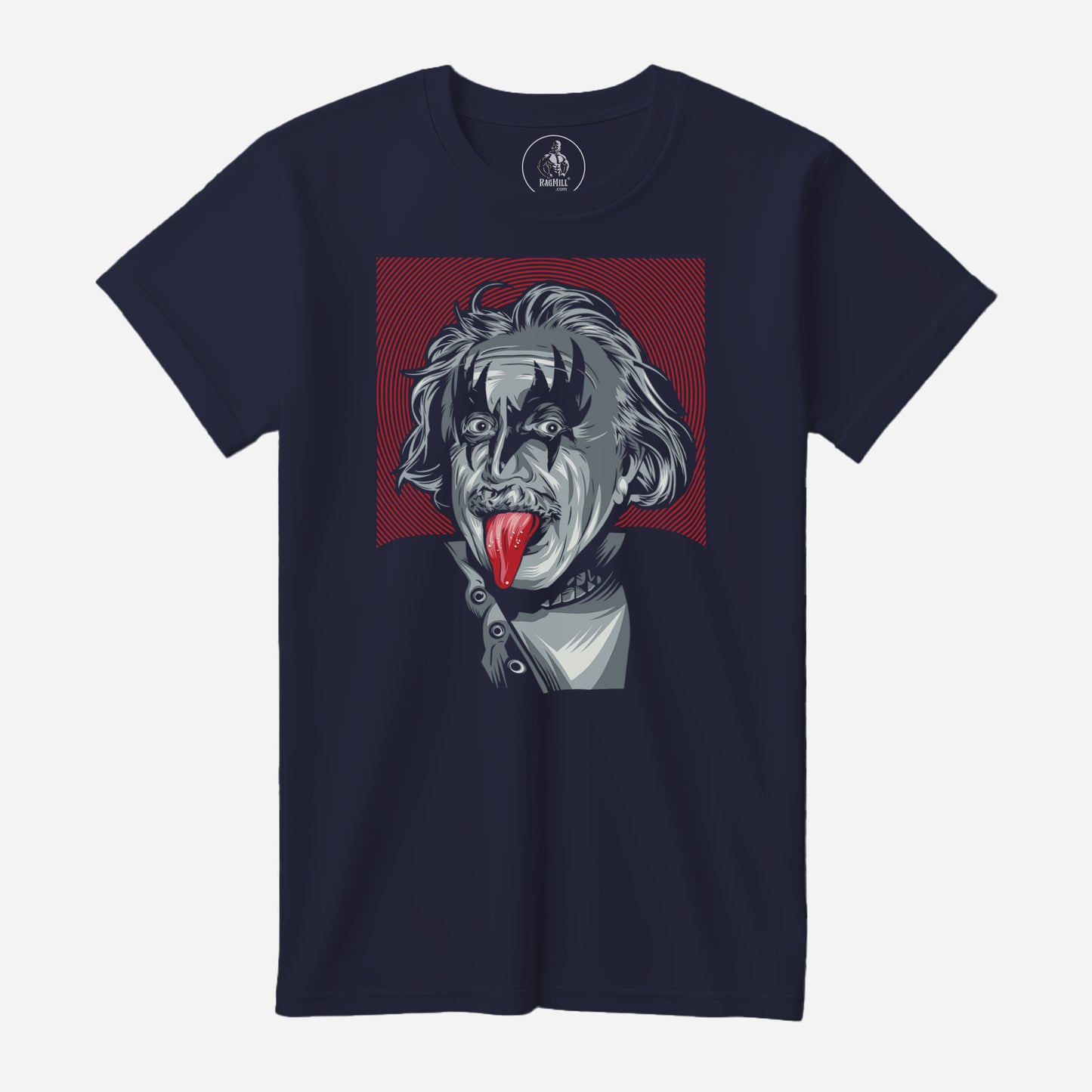 Kiss Einstein True Navy Port & Company T-hirt