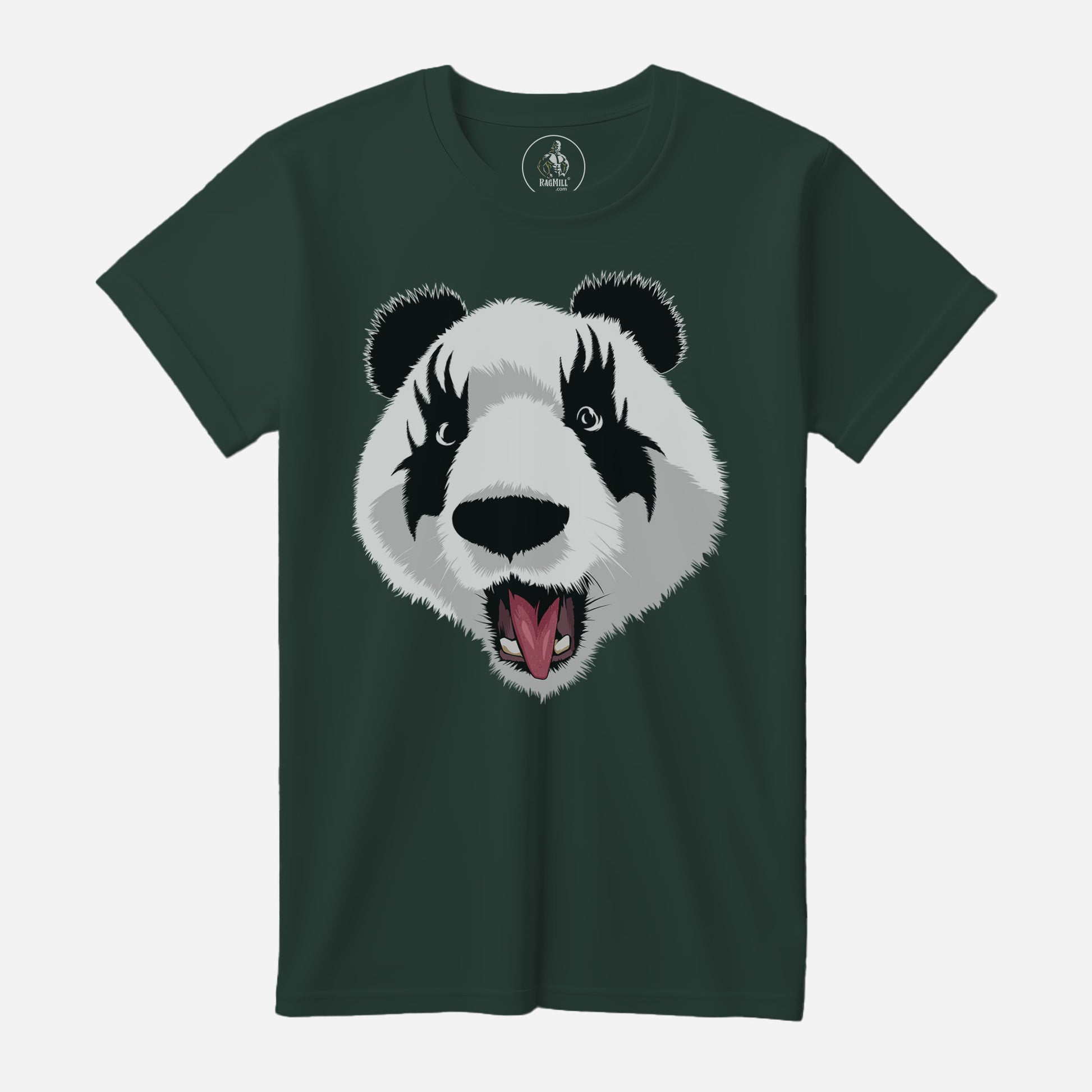 Kiss Panda Dark Green Port & Company T-Shirt