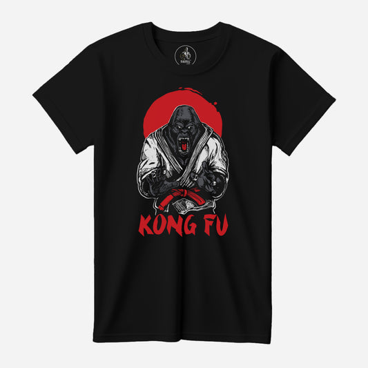 Kong Fu Ape Black Bella+Canvas T-Shirt