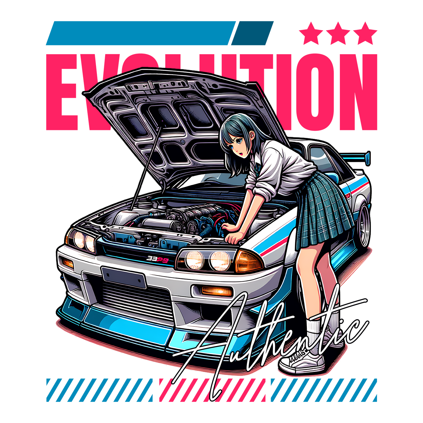 Lancer Evolution DTF Design