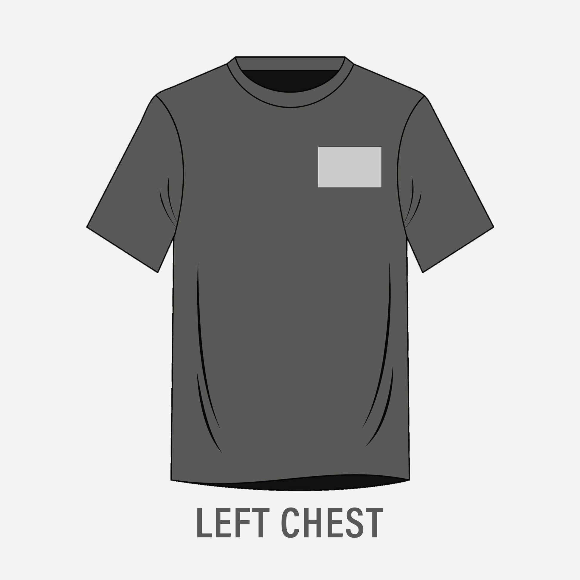 Left Chest DTF Placement