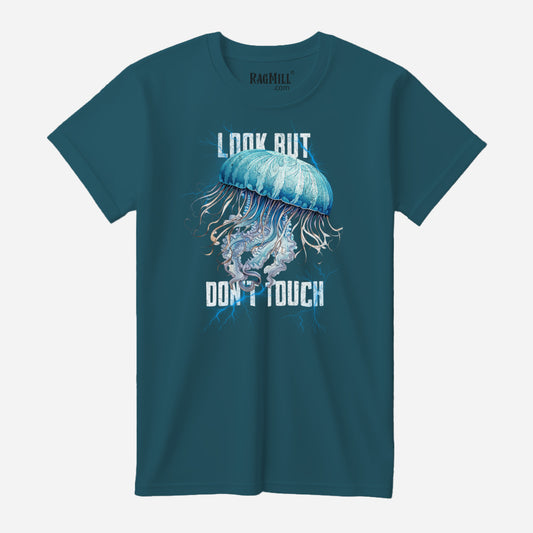 Look But Don't Touch Deep Teal Bella+Canvas T-Shirt