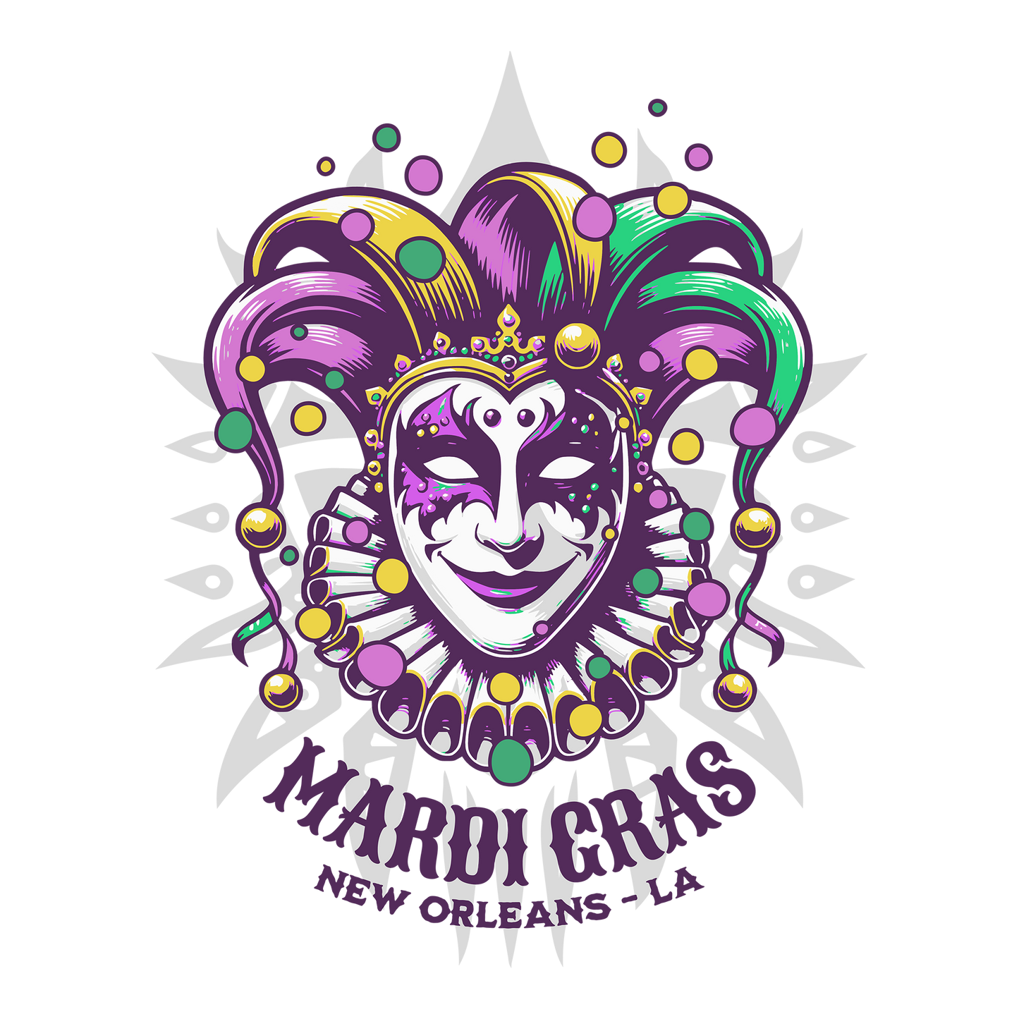 Mardi Gras DTF Design