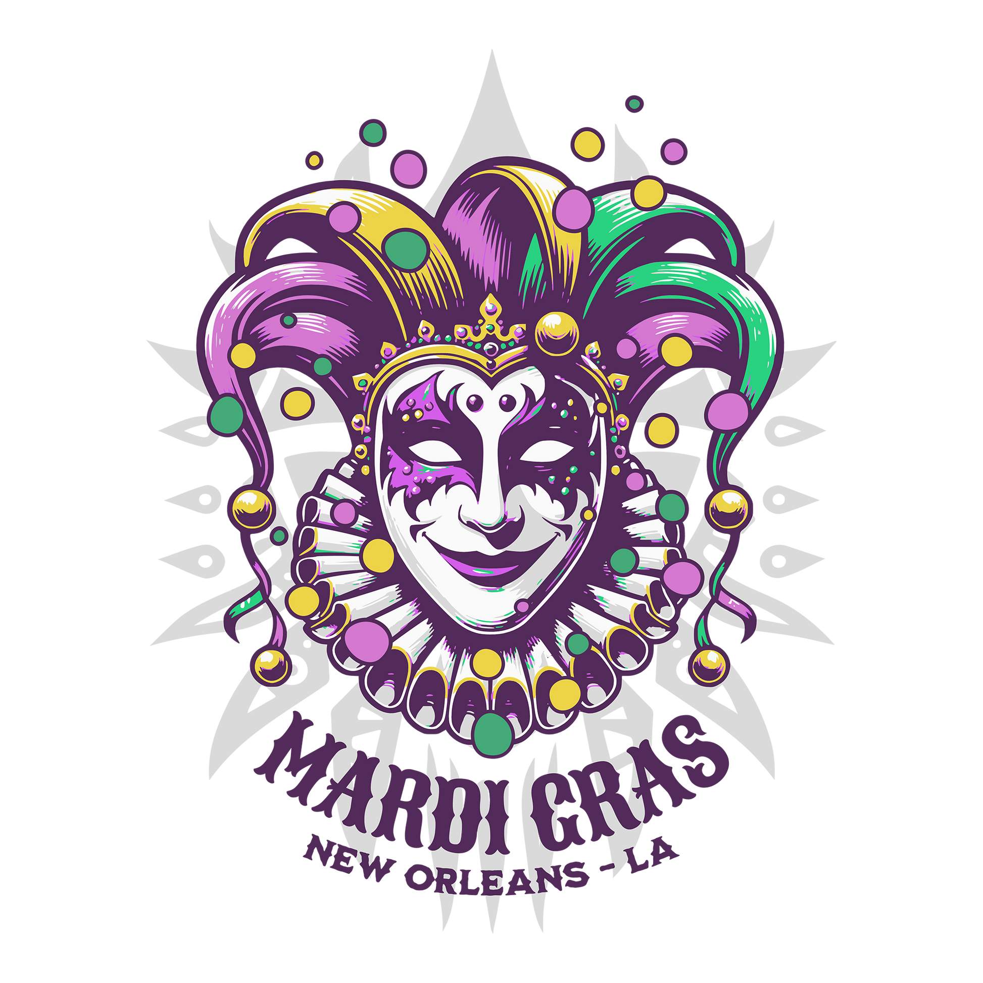 Mardi Gras DTF Design