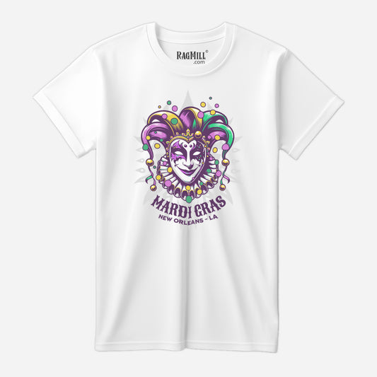 Mardi Gras White Bella+Canvas T-Shirt