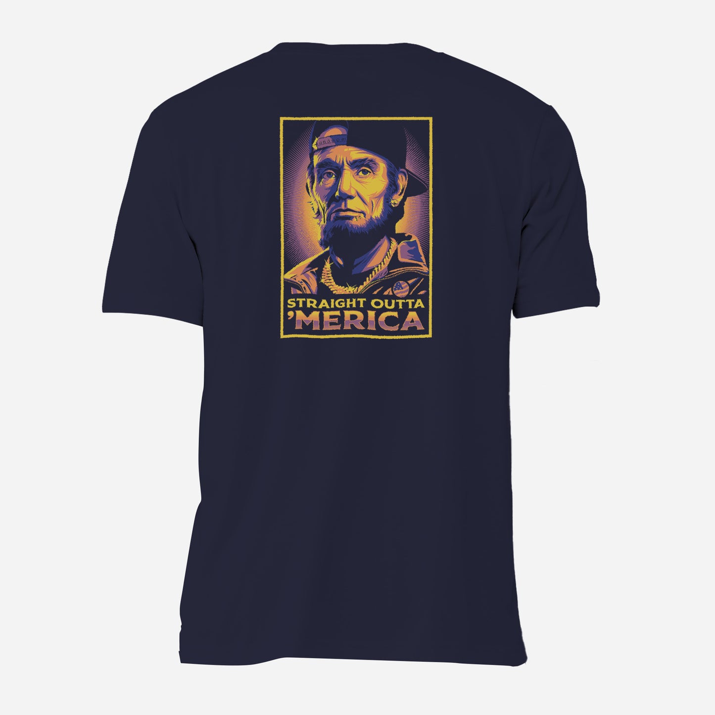 Merica Black Port & Company T-Shirt (Back)