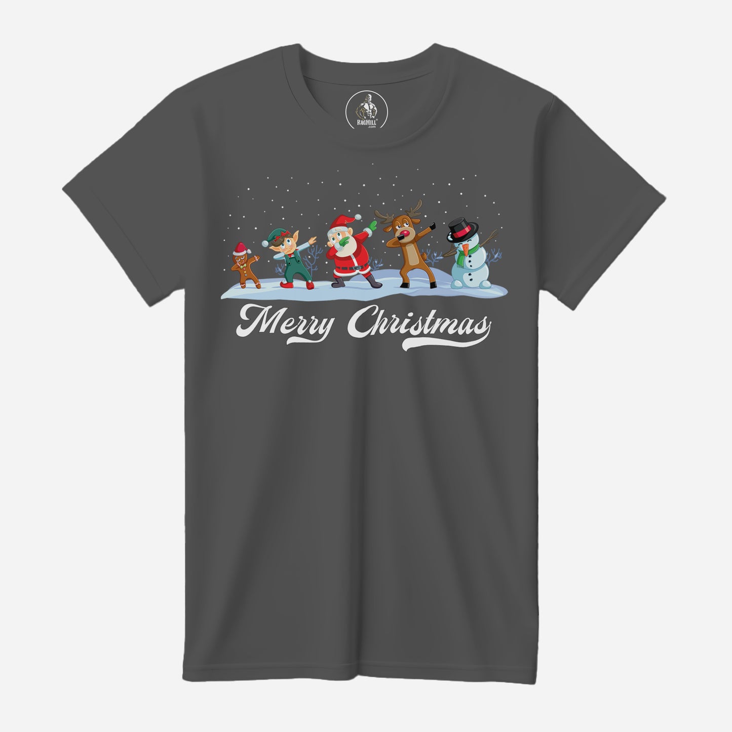 Merry Christmas Asphalt Bella+Canvas T-Shirt