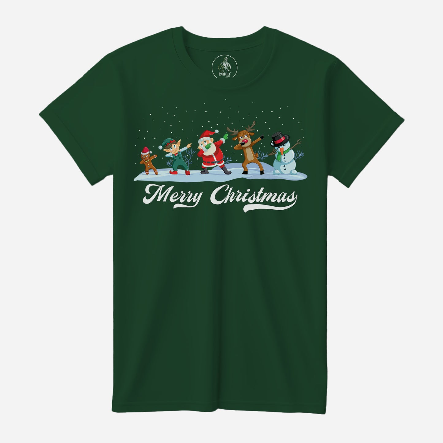 Merry Christmas Evergreen Bella+Canvas T-Shirt