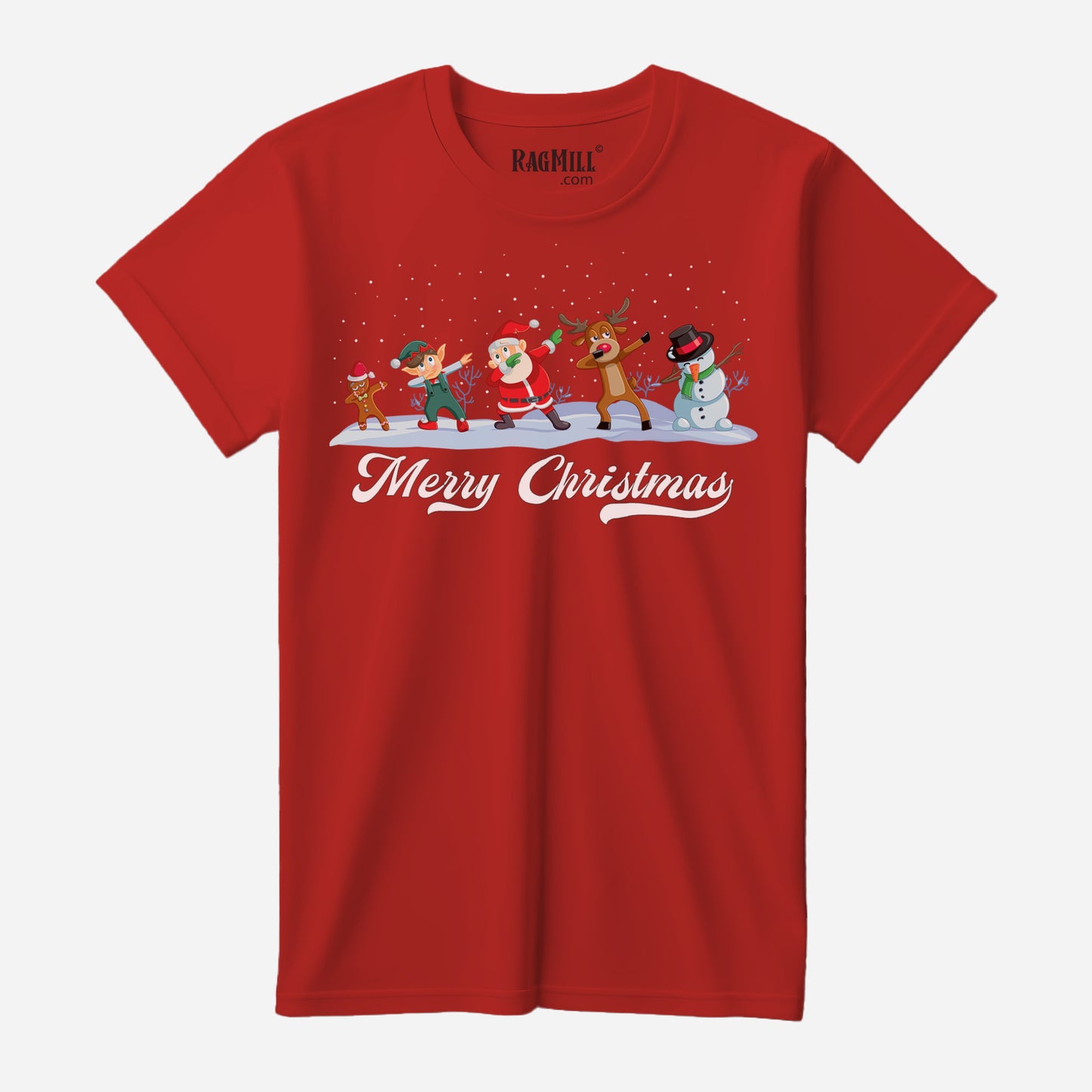 Merry Christmas Red Bella+Canvas T-Shirt