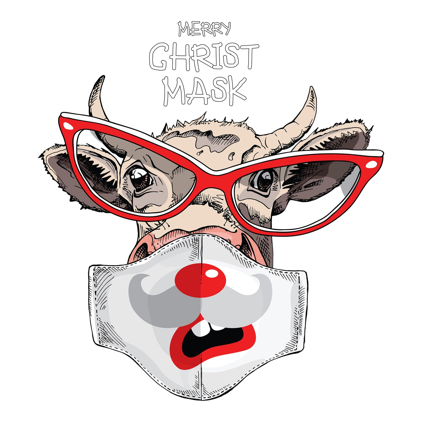 Merry Christmask DTF Transfer