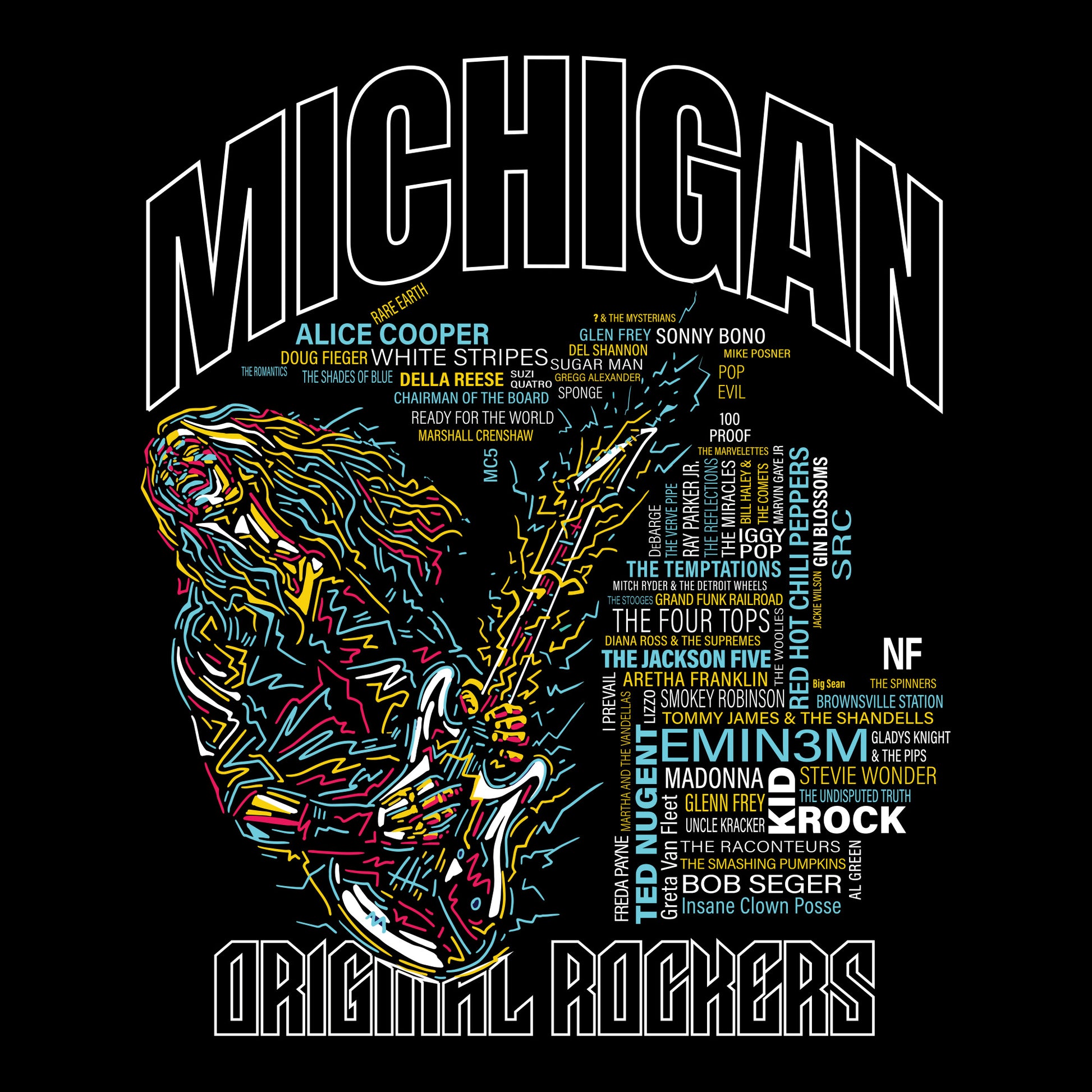 Michigan Rocks DTF Design