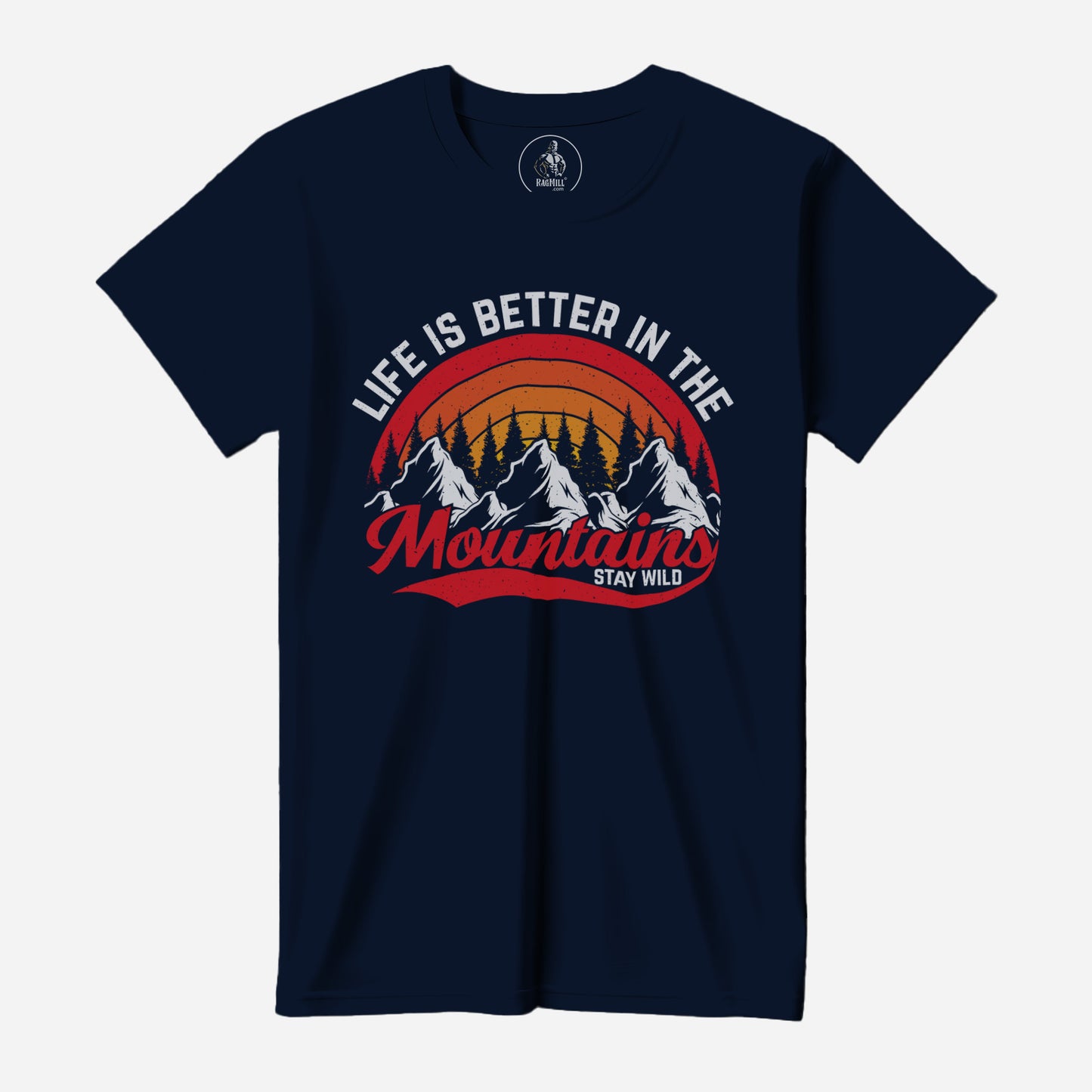 Mountains True Navy Port & Company T-Shirt