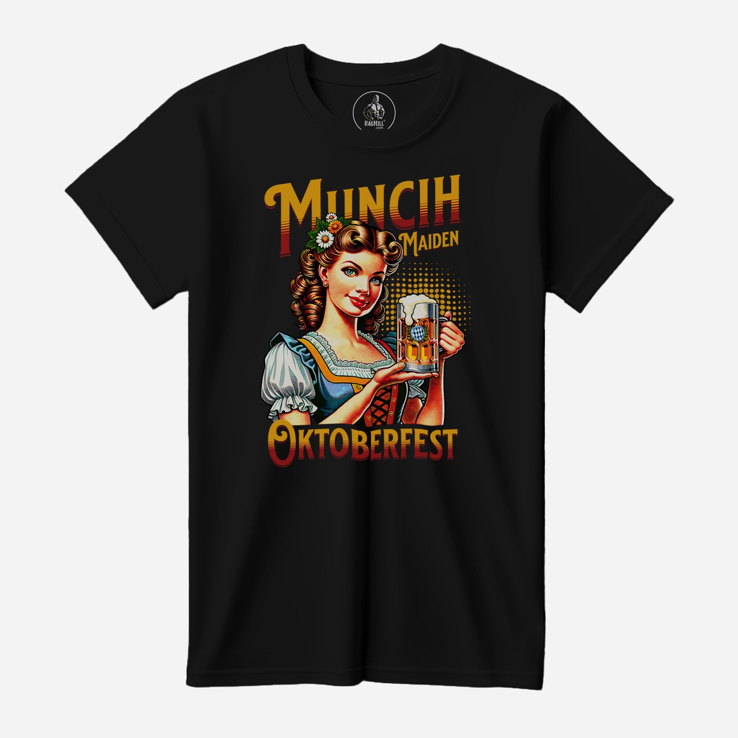 Munich Maiden Oktoberfest Black T-Shirt