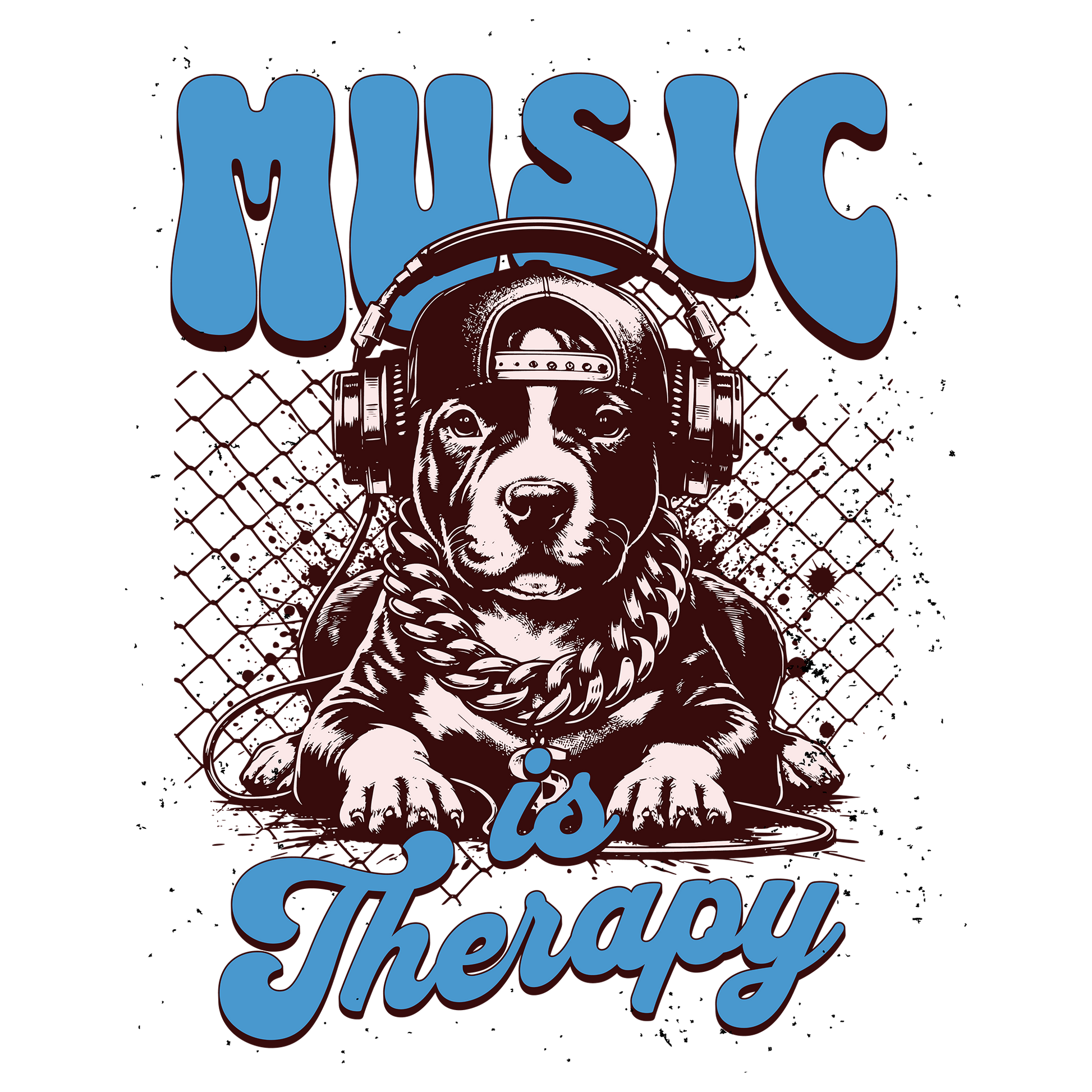 Music is Therapy DTF Design