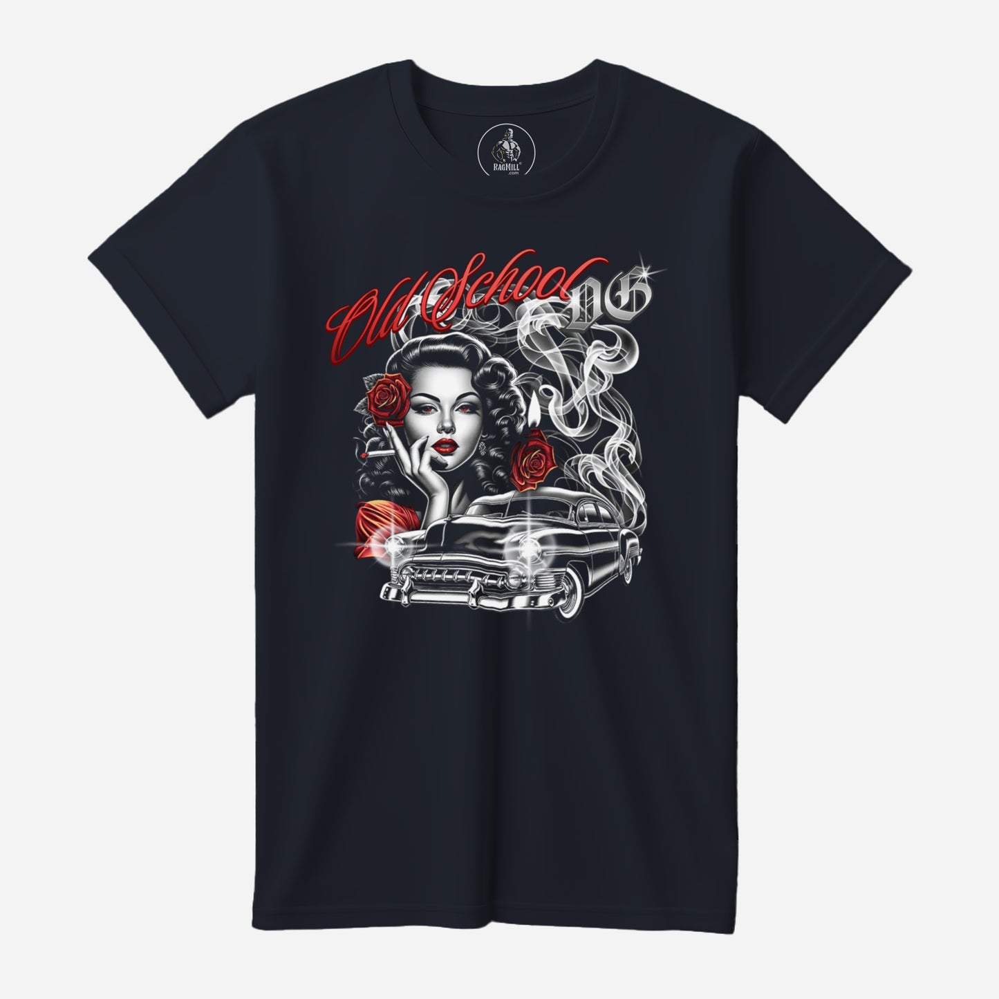 Old School Navy Bella+Canvas T-Shirt