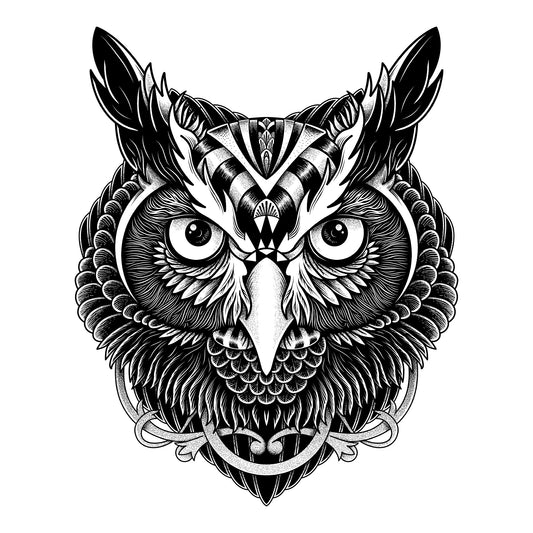 Owl Ornate DTF Transfer