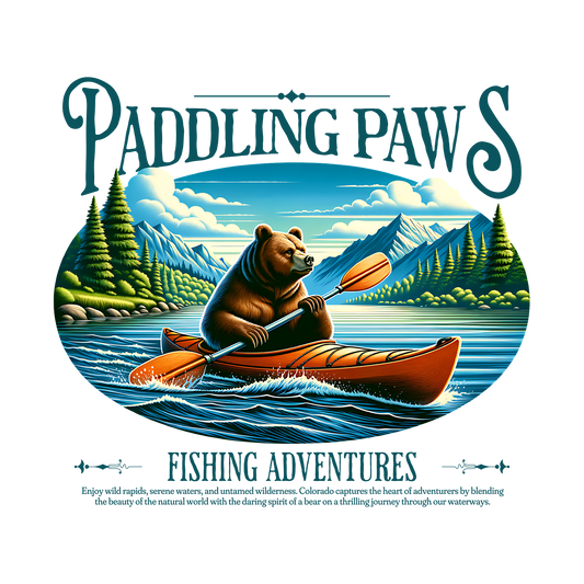 Paddling Paws DTF Design