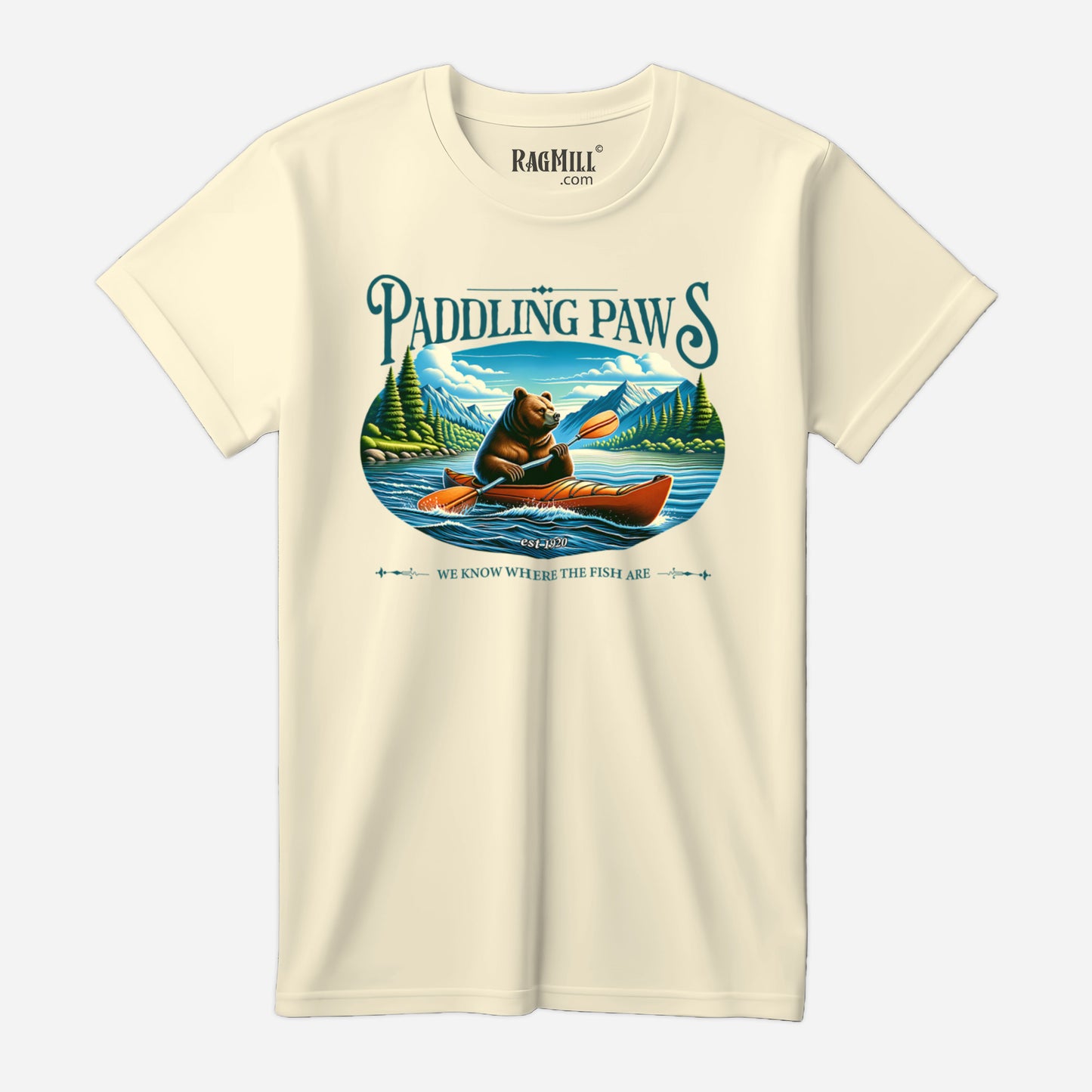 Paddling Paws Natural Bella+Canvas T-Shirt