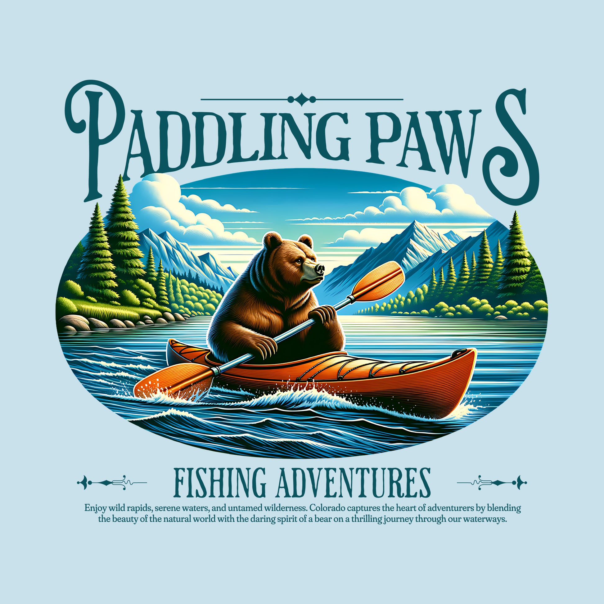 Paddling Paws DTF Transfer