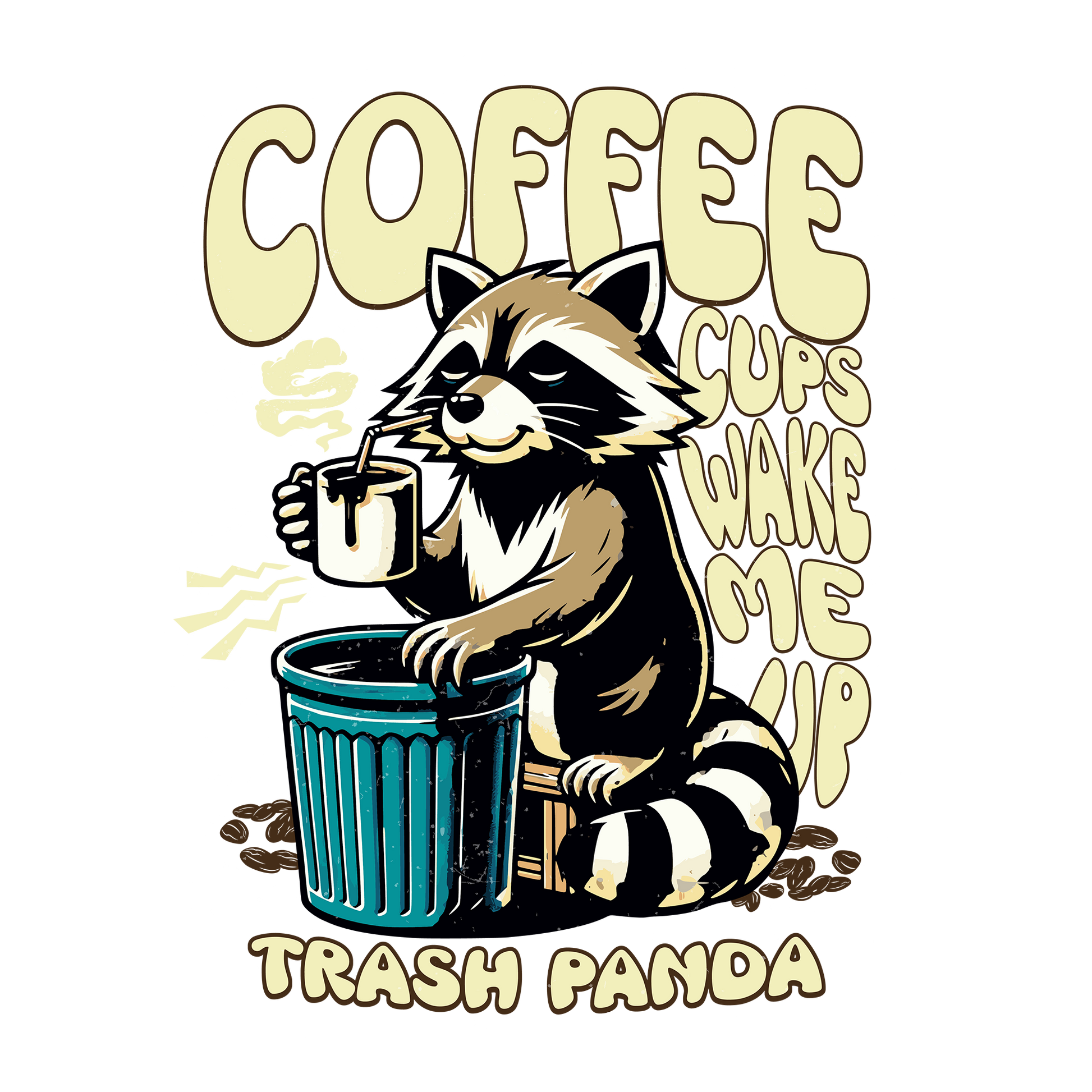 Panda Trash DTF Design