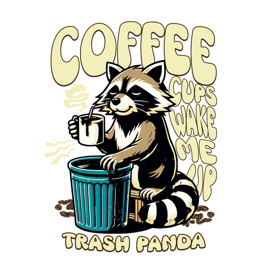 Panda Trash DTF Transfer