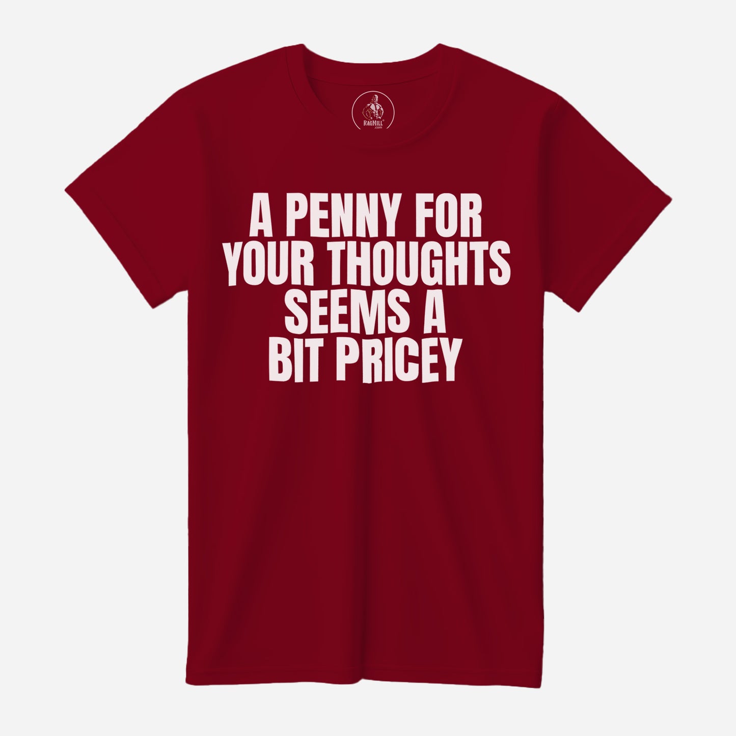 Penny Thoughts Canvas Red Bella+Canvas T-Shirt