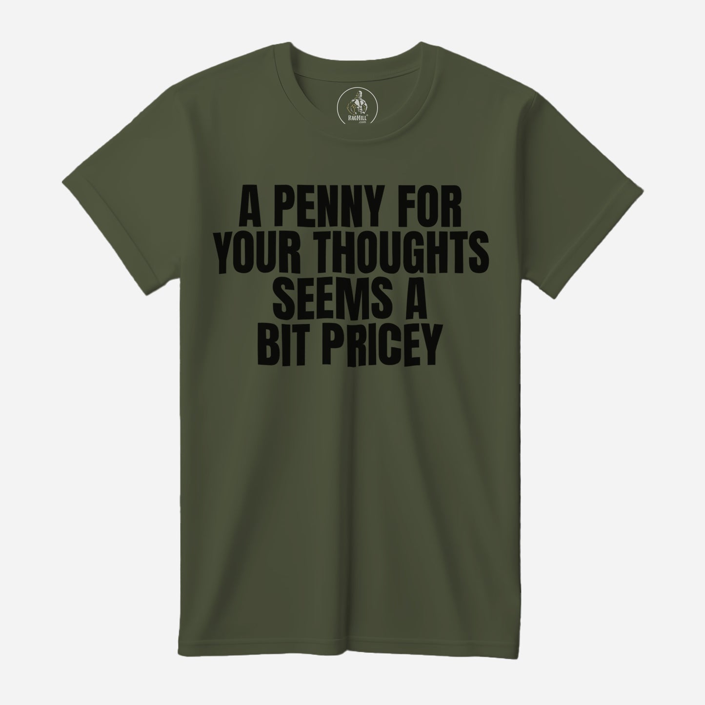 Penny Thoughts Military Green Bella+Canvas T-Shirt