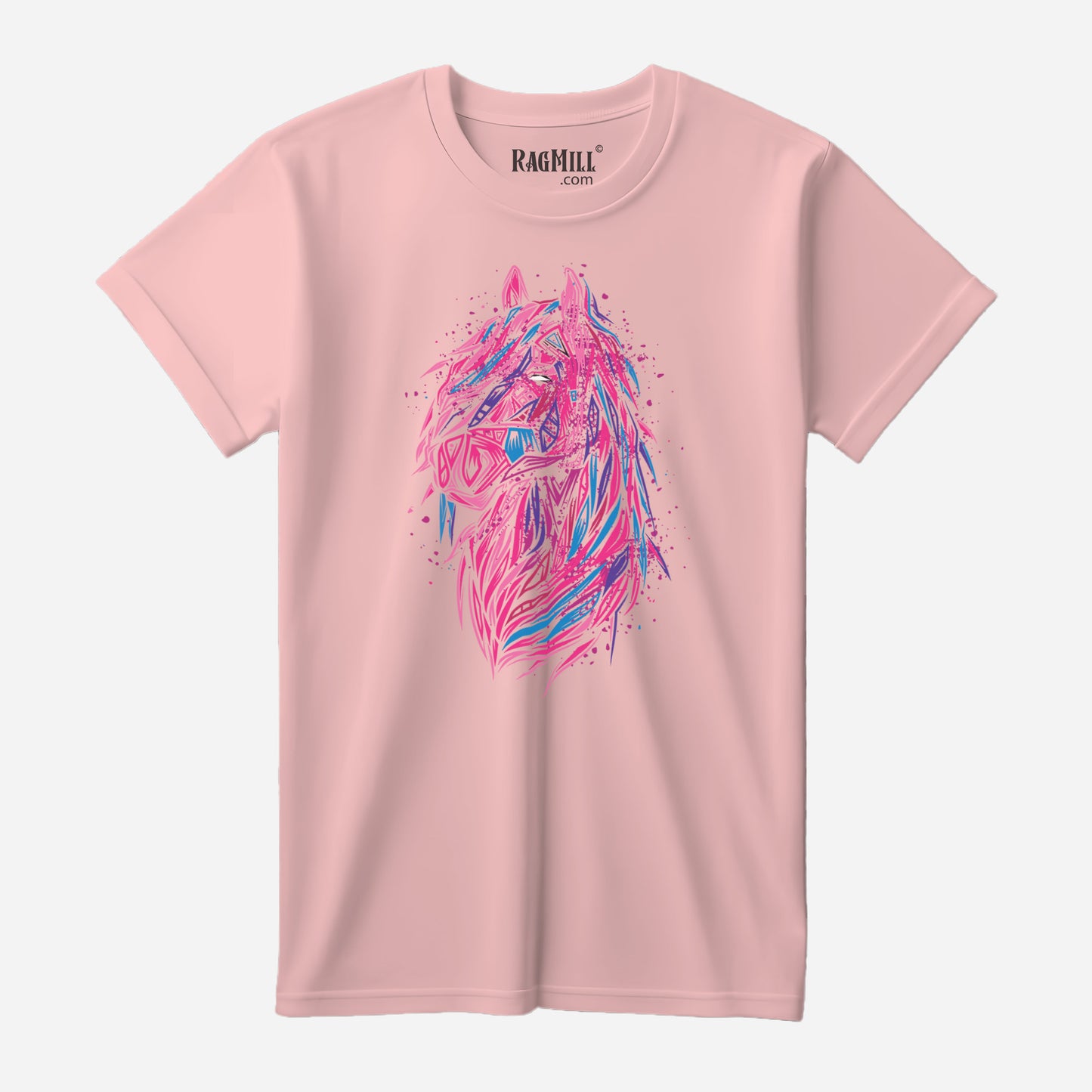 Pink Horse Pale Blush Port & Company T-Shirt