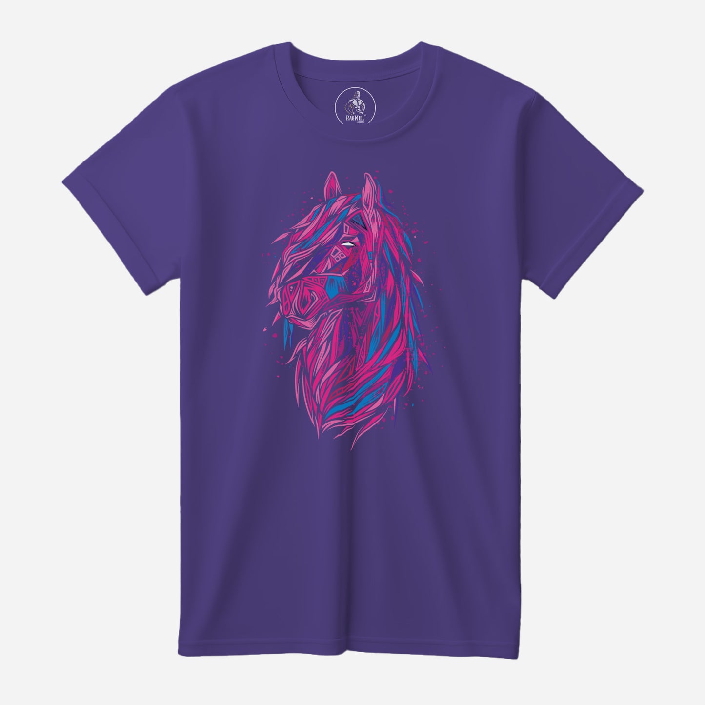 Pink Horse Purple Port & Company T-Shirt