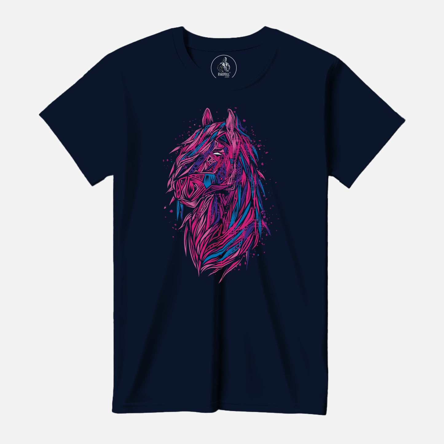 Pink Horse True Navy Port & Company T-Shirt