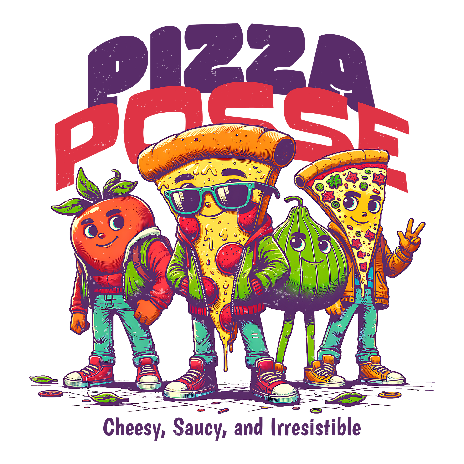 Pizza Posse DTF Design