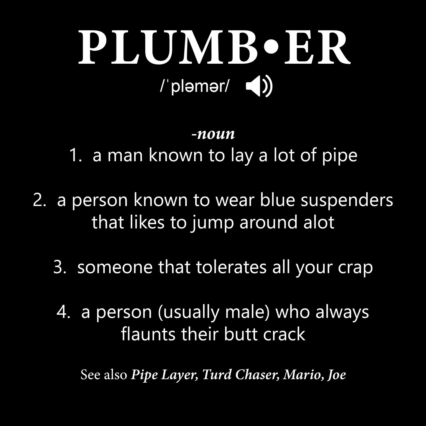 Plumber Dictionary DTF Transfer