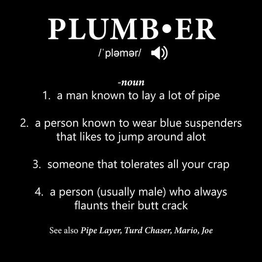 Plumber Dictionary DTF Transfer