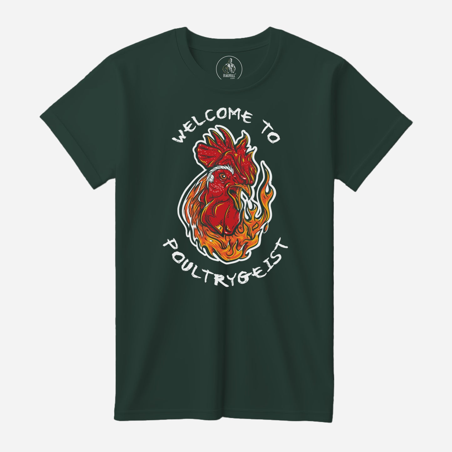 Poultrygeist Dark Green Port & Company T-Shirt