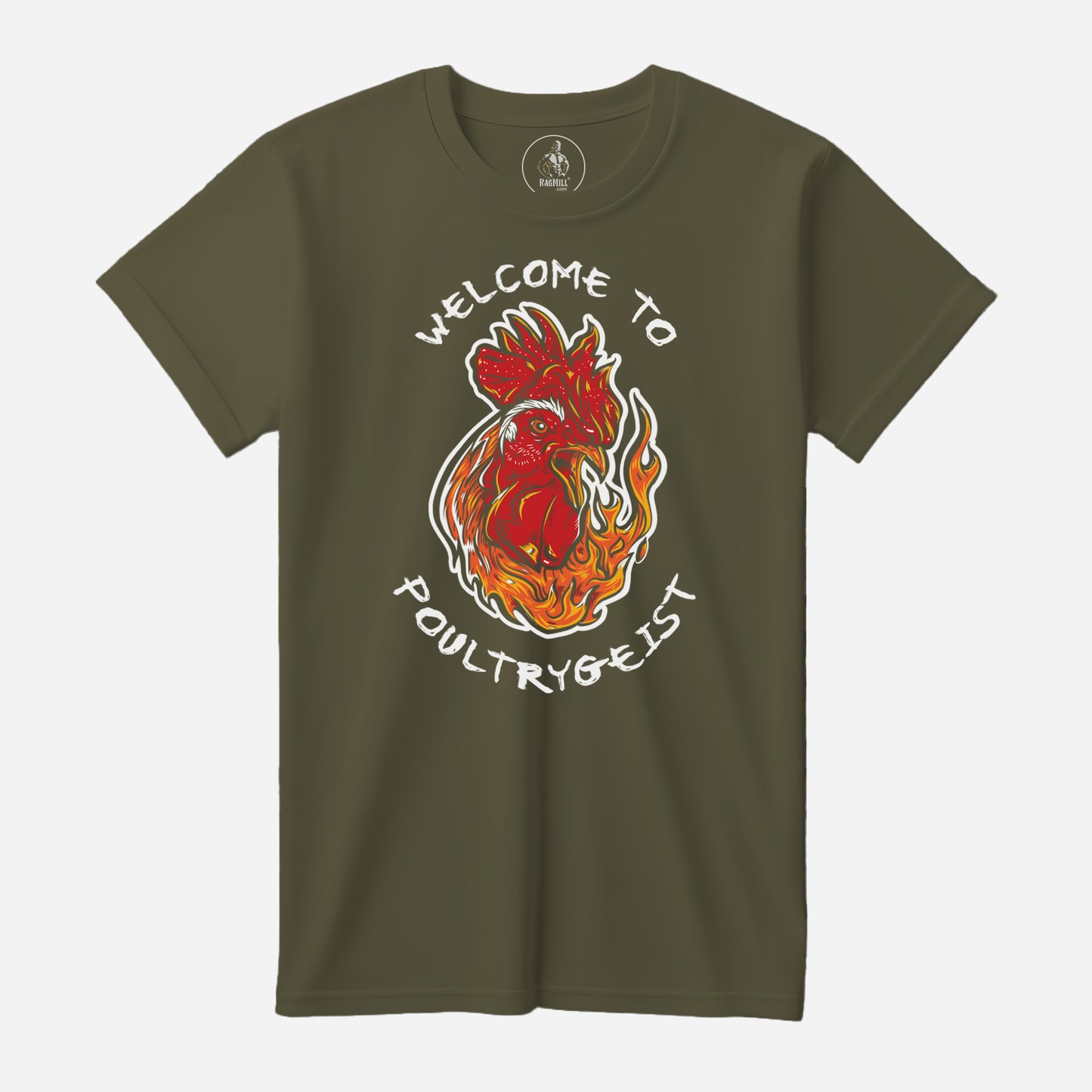 Poultrygeist Olive Drab Port & Company T-Shirt