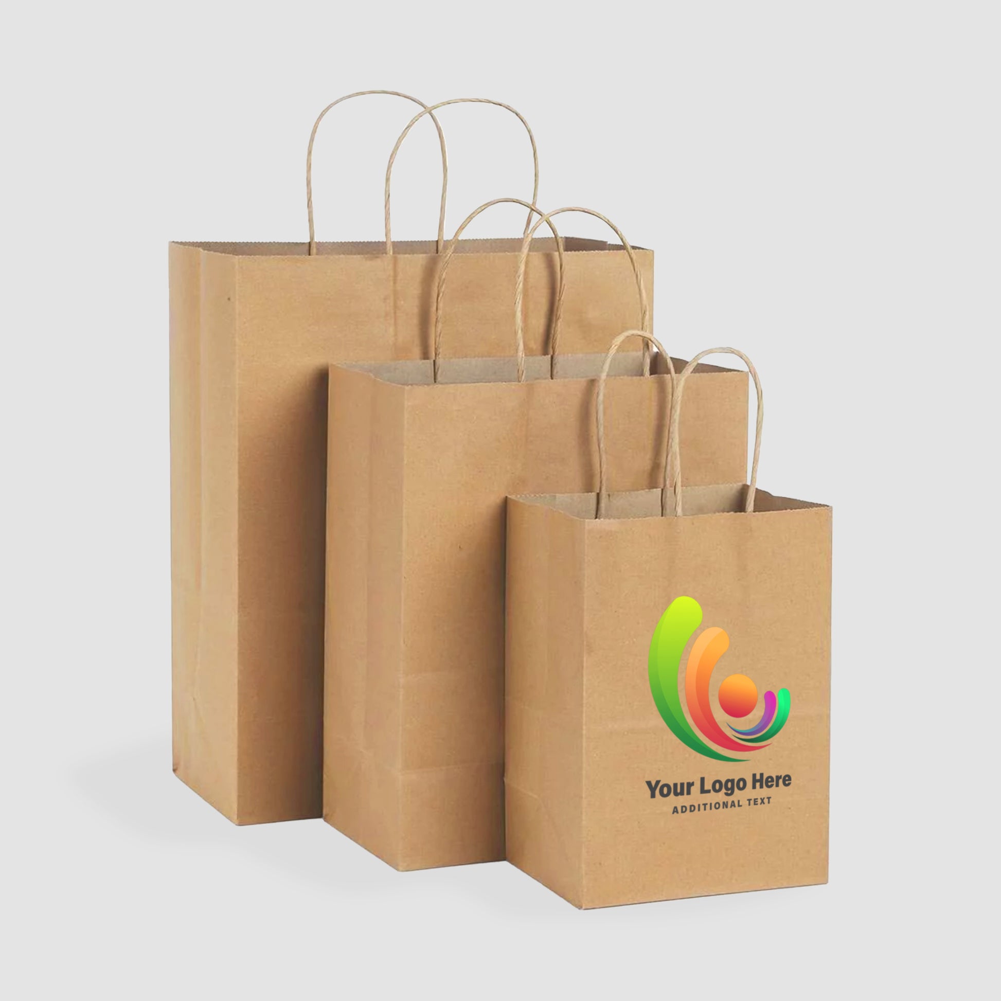 Printed Kraft Paper Bags With Handle