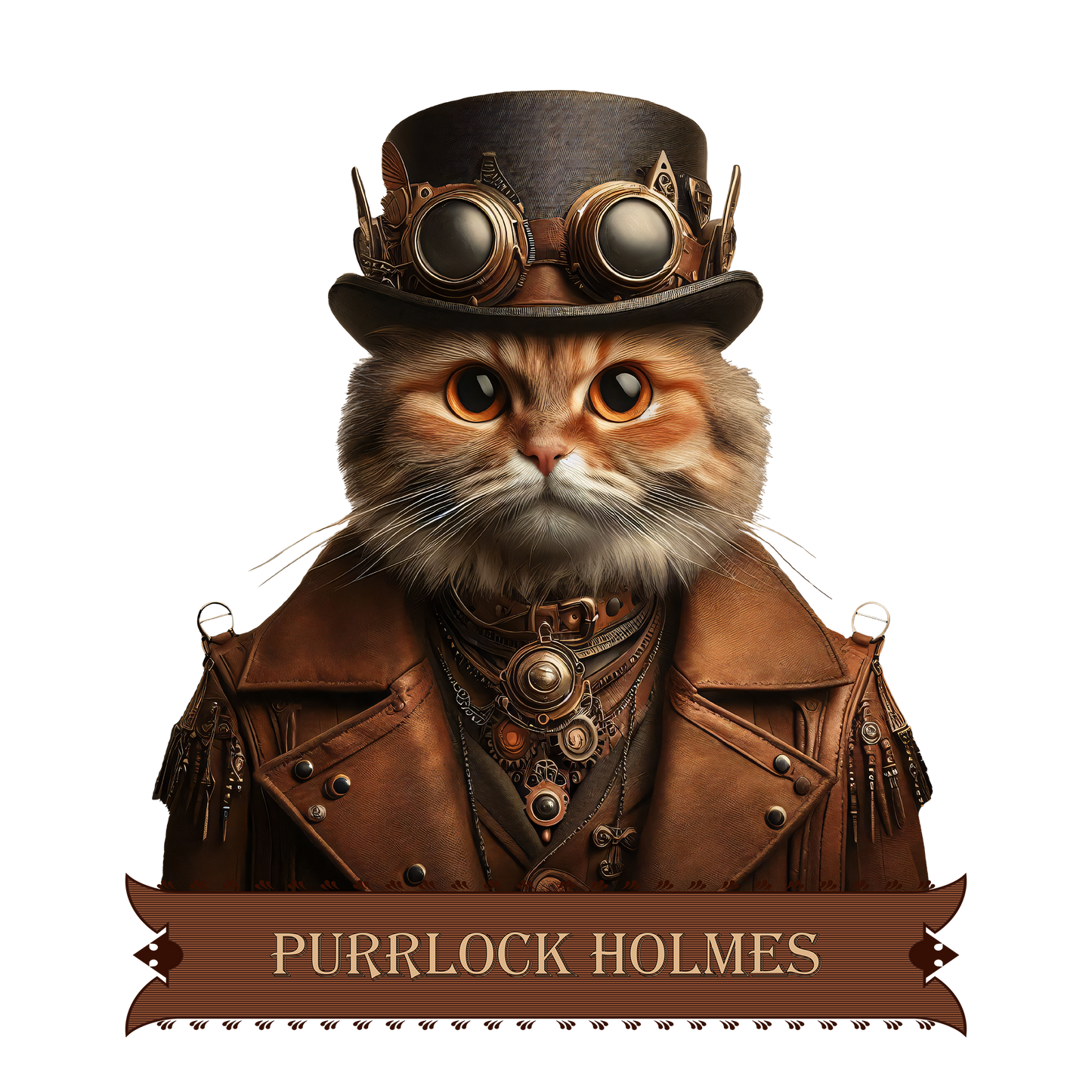 Purrlock Holmes DTF Design