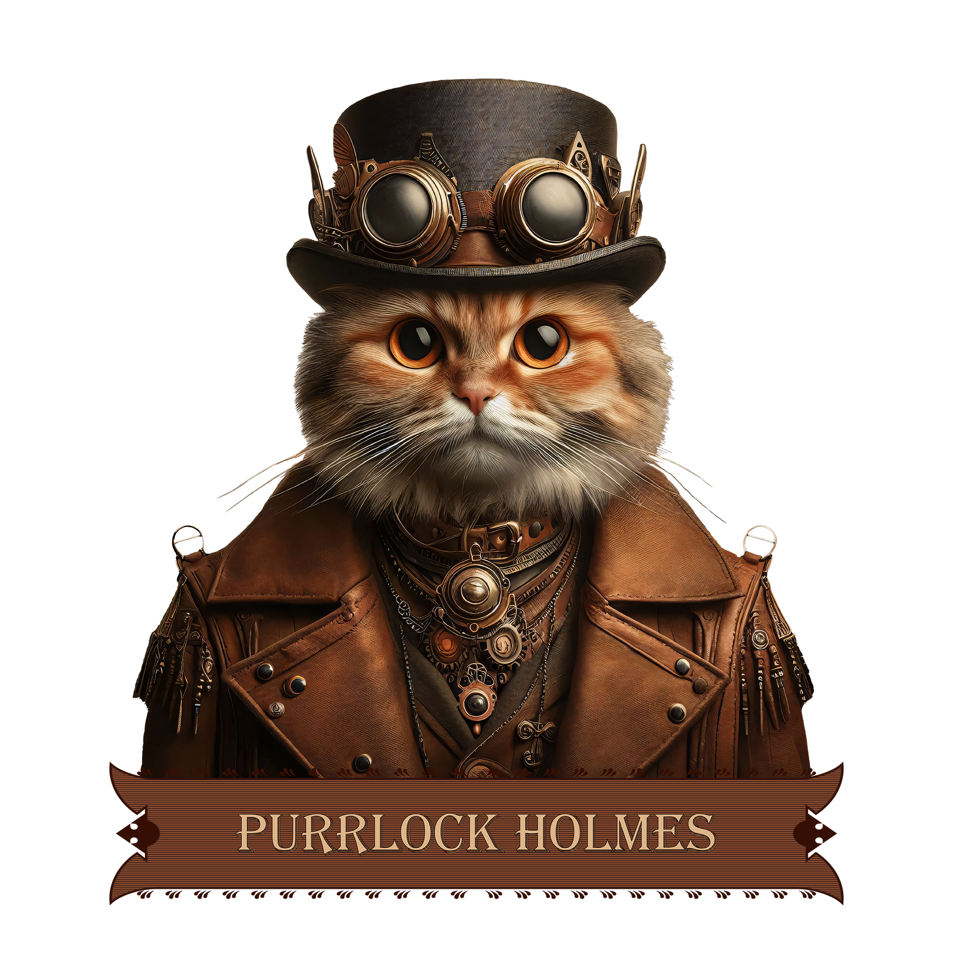 Purrlock Holmes DTF Design