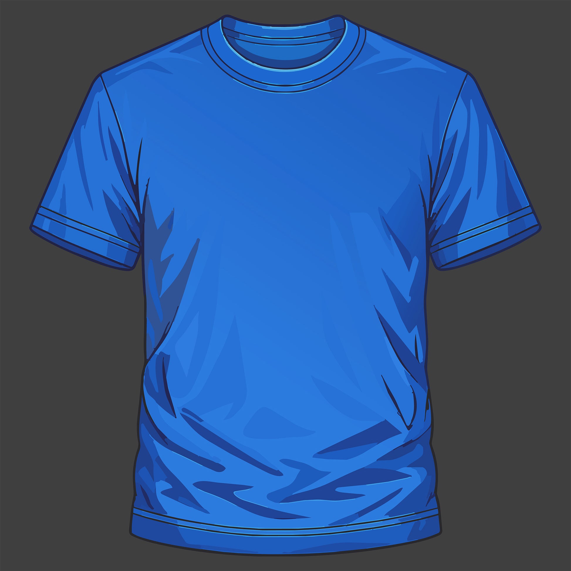Royal Blue T-Shirt Template