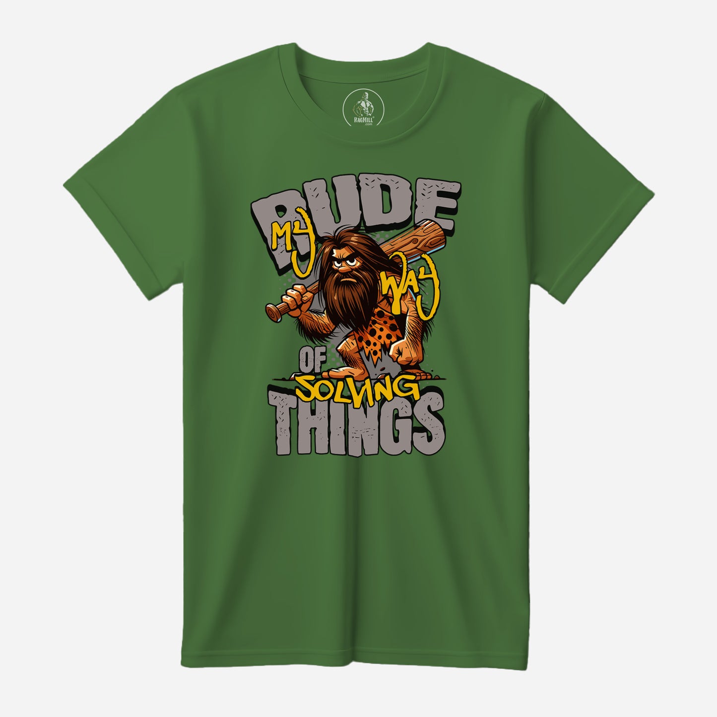 Rude Caveman Leaf Bella+Canvas T-Shirt