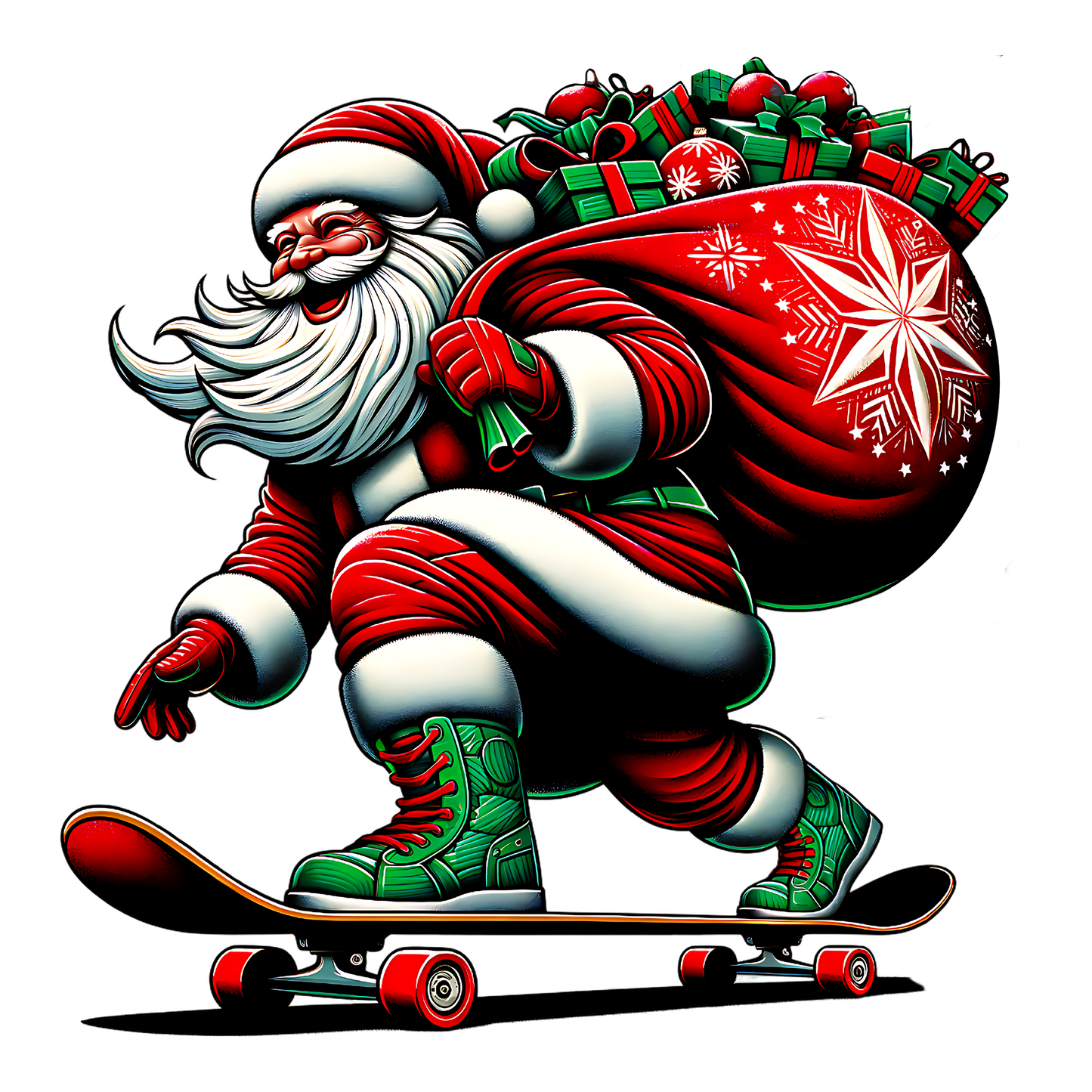 Santa Skater DTF Design