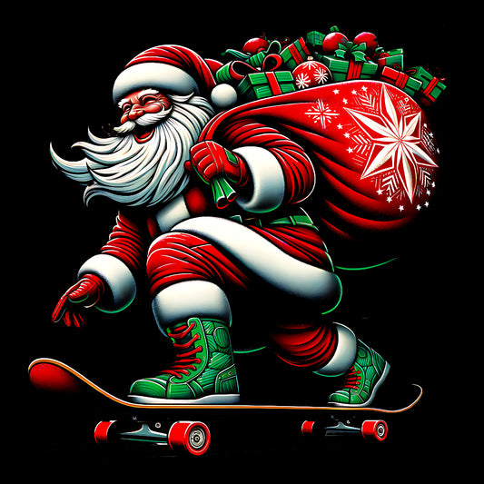 Santa Skater DTF Transfer