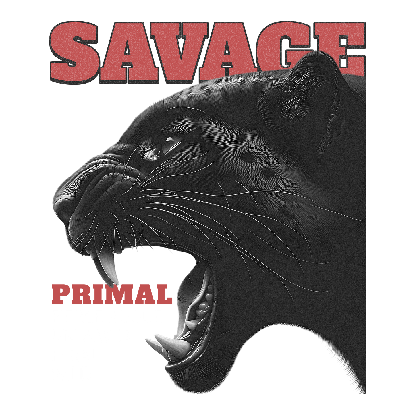 Savage Cat DTF Design