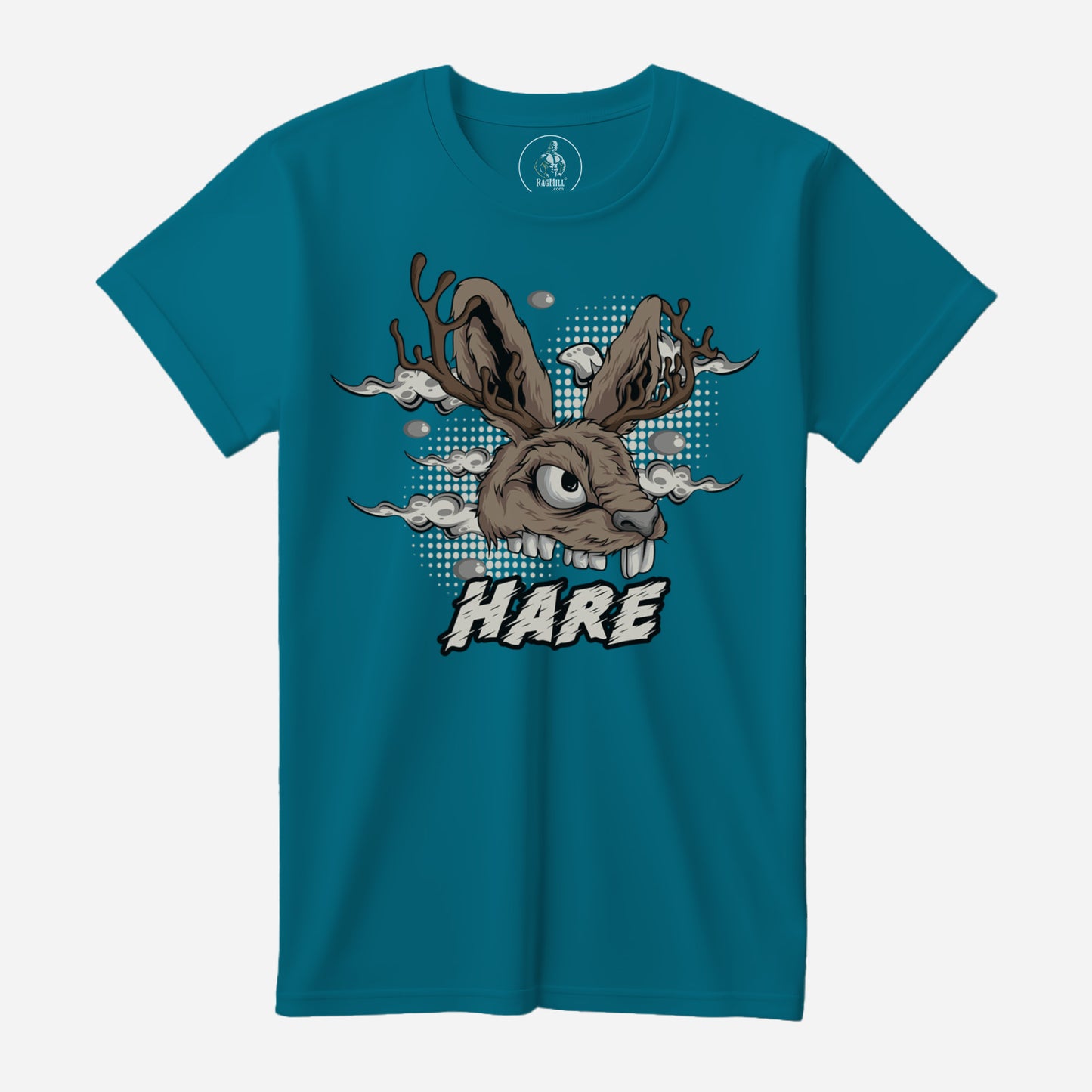 Scary Hare Teal Port & Company T-Shirt