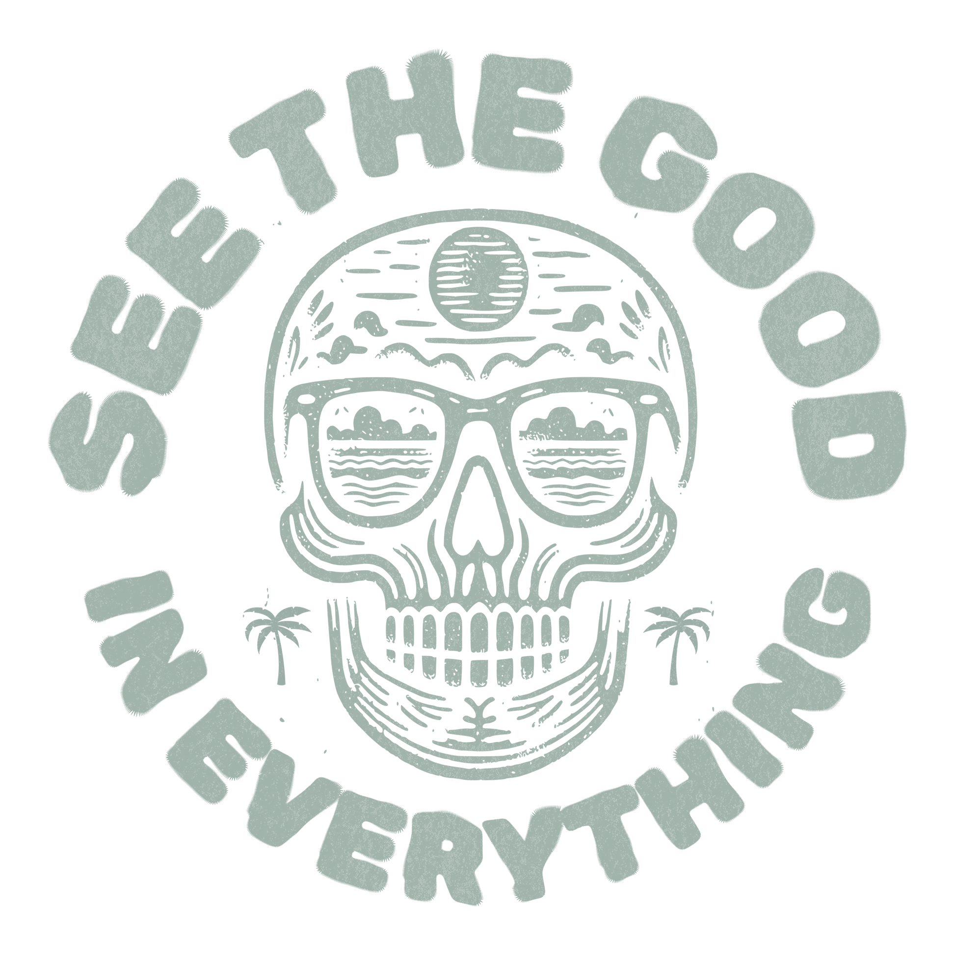 See the Good Skull DTF Design