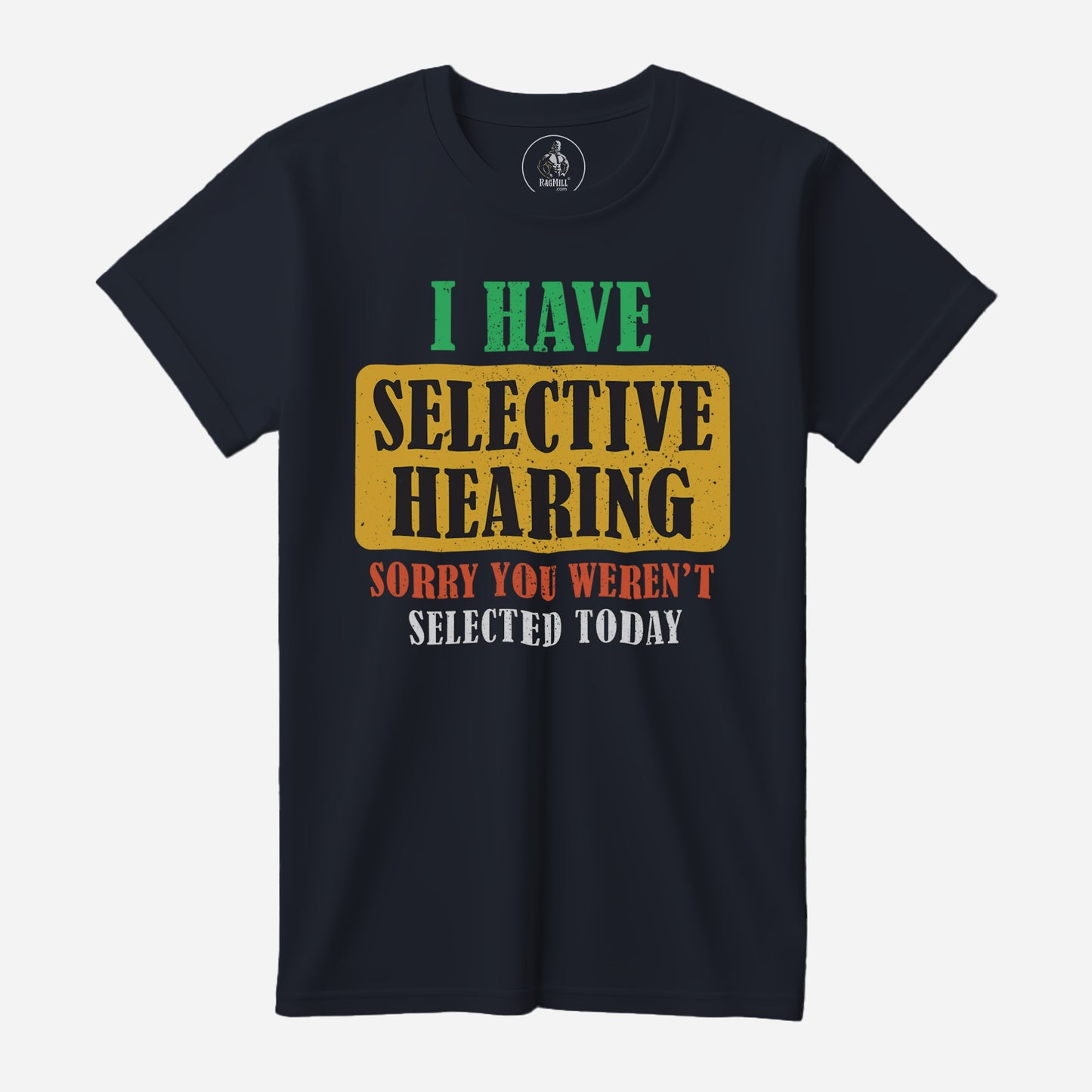 Selective Hearing Navy Bella+Canvas T-Shirt