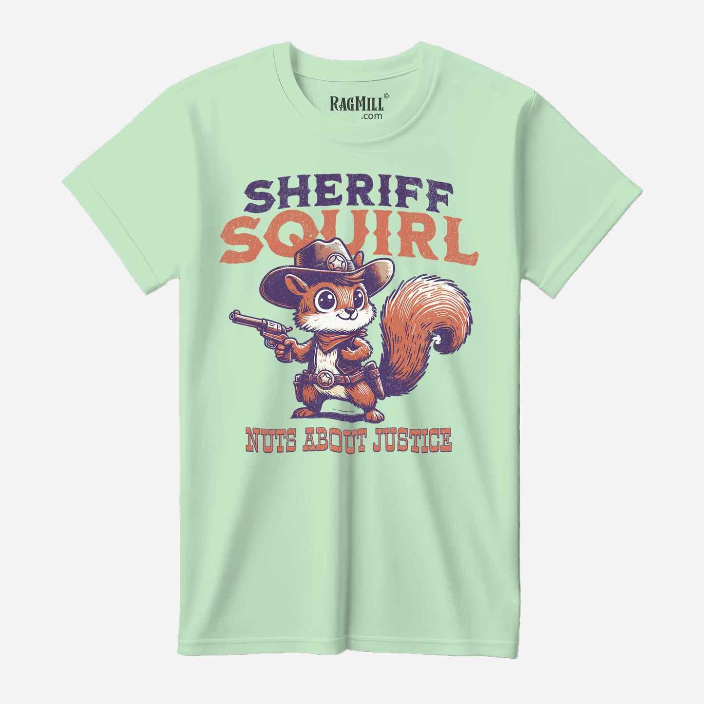 Sheriff Squirl Mint Bella Canvas T-Shirt