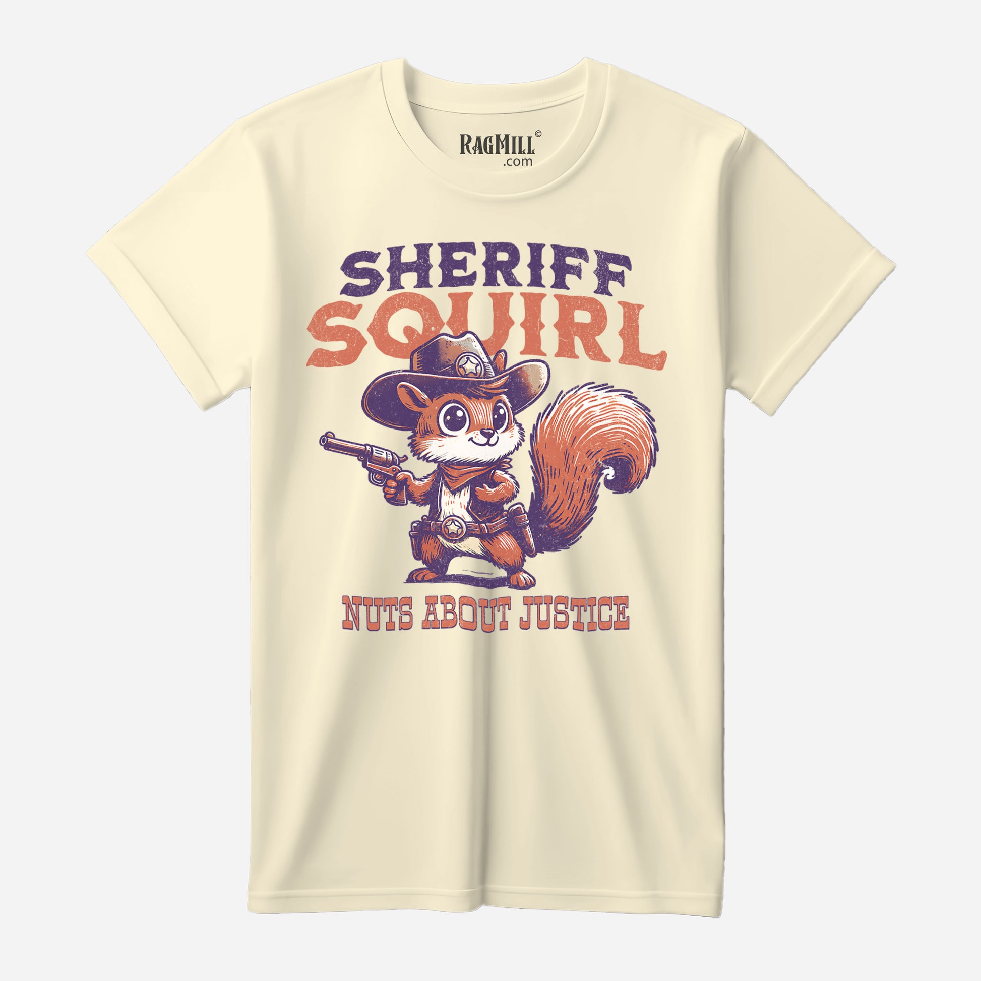 Sheriff Squirl Natural Bella+Canvas T-Shirt