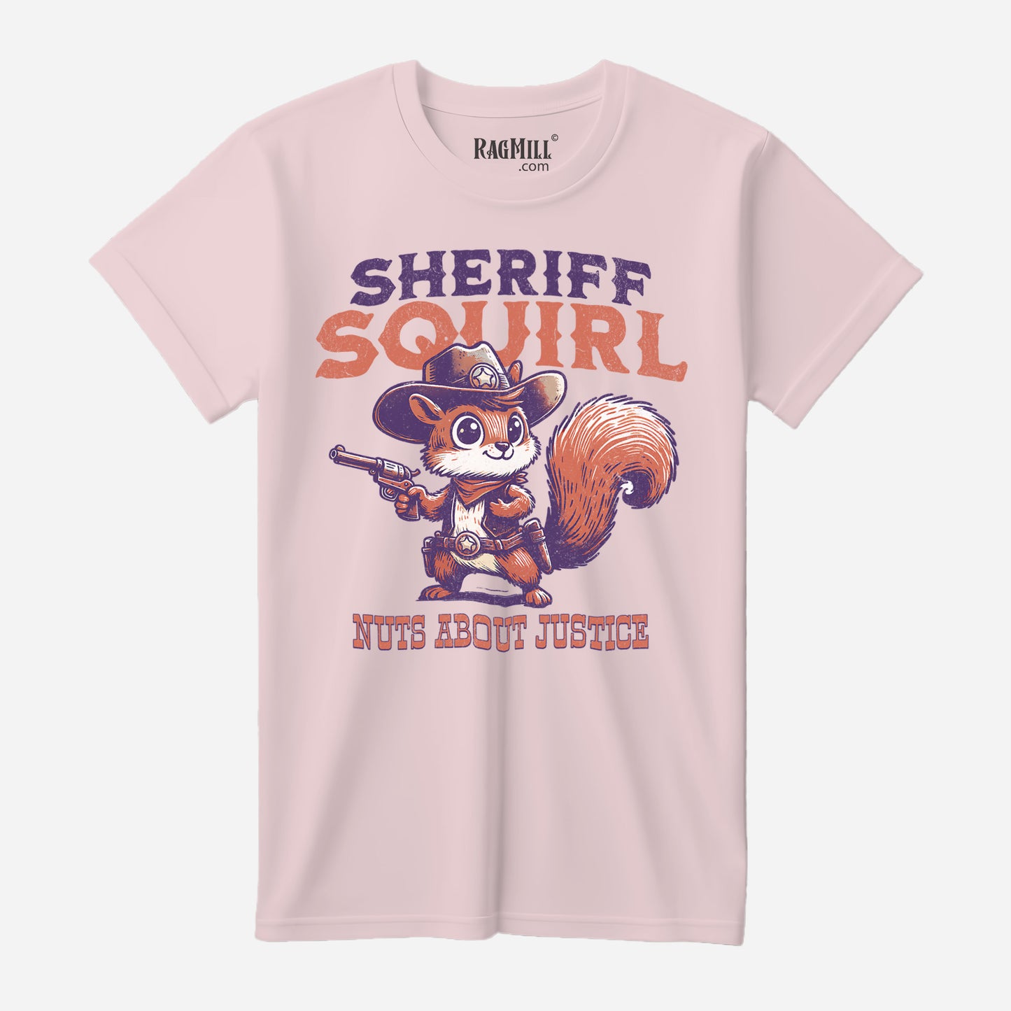 Sheriff Squirl Soft Pinkl Bella+Canvas T-Shirt